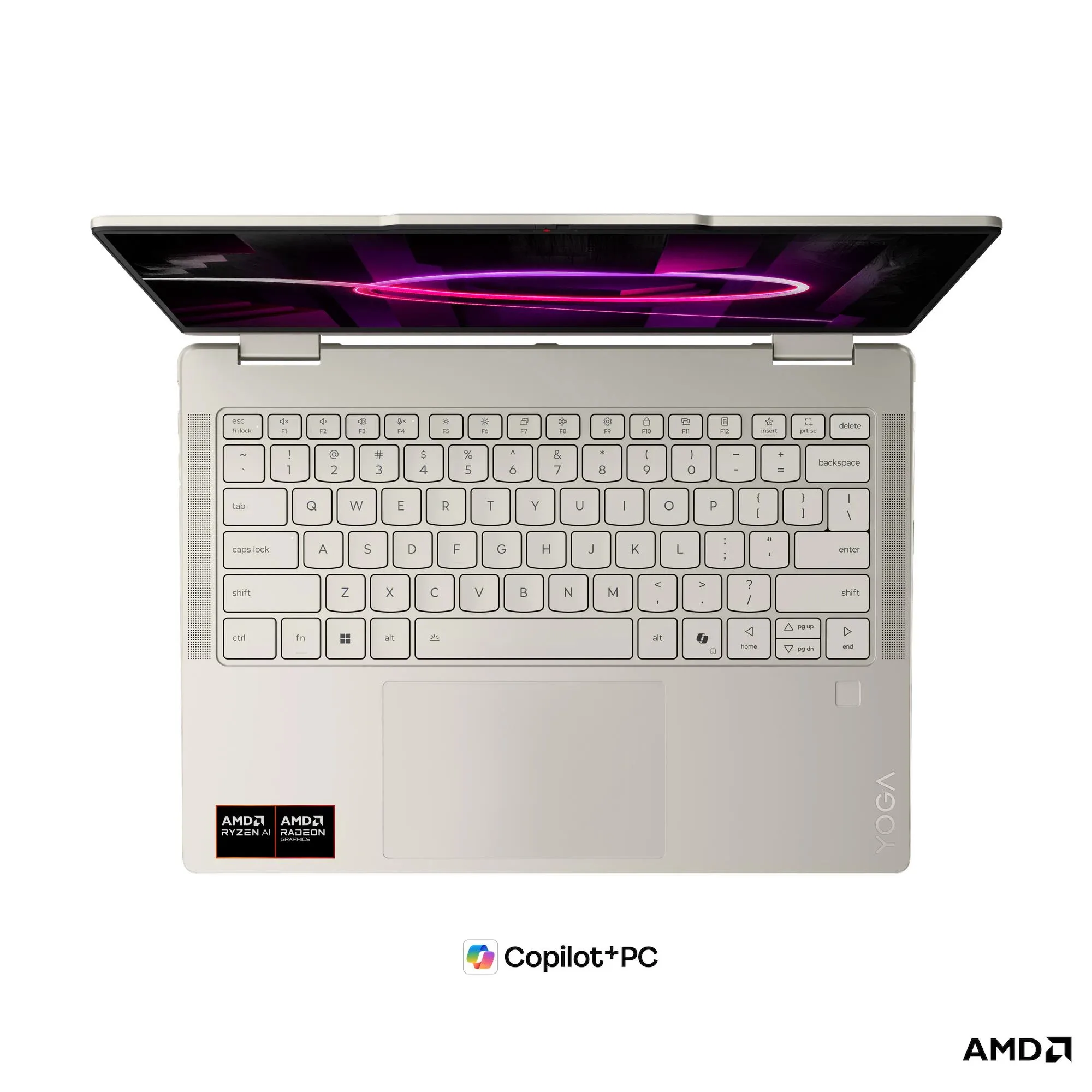 Lenovo Yoga 7 (2-in-1) 14AGP11 Ryzen AI 5 430 512GB SSD 16GB RAM 14" FHD+ Galss Touch OLED Panel Display Intact Laptop With Lenovo Yoga Pen Gen 2 With Case (Seashell) & NPU
