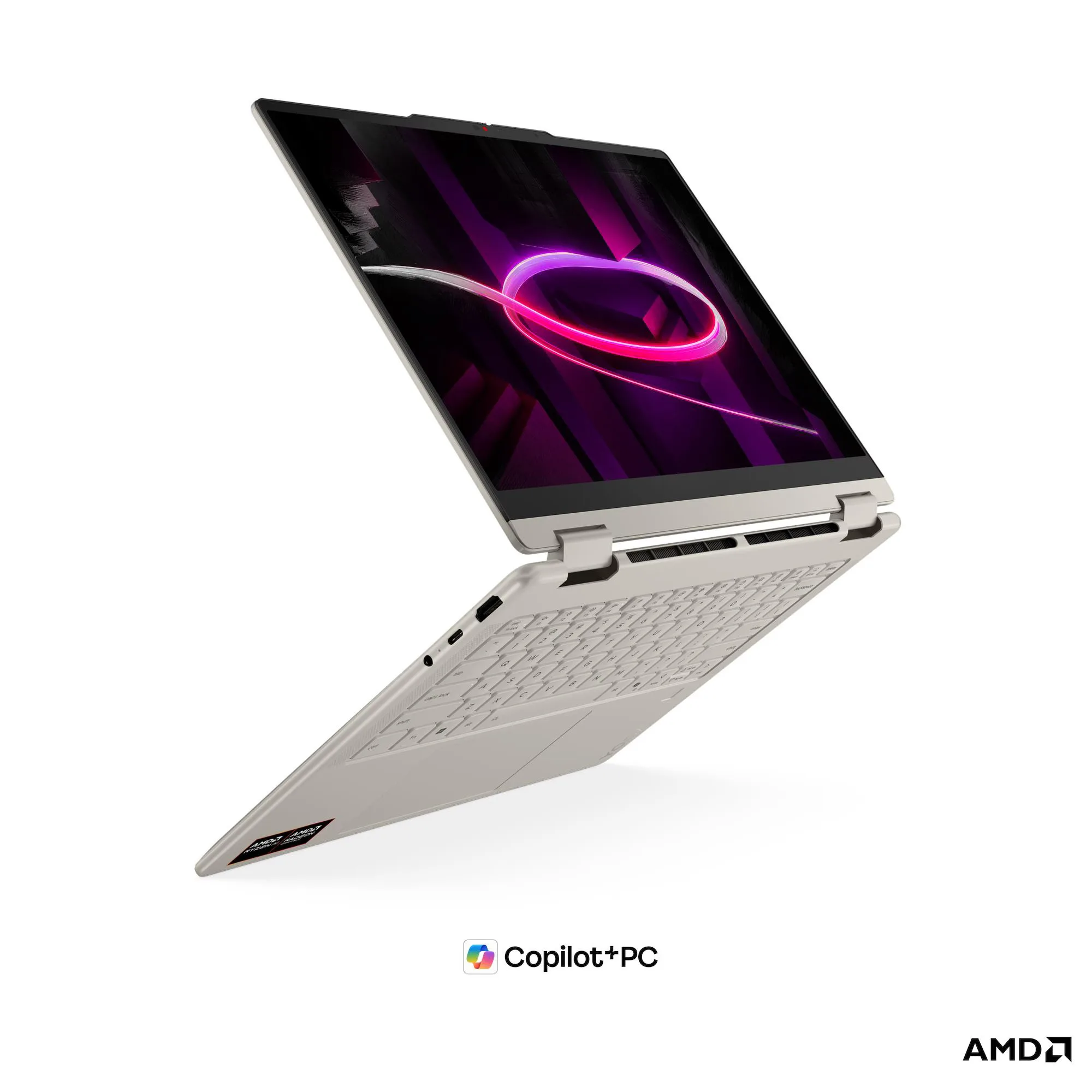 Lenovo Yoga 7 (2-in-1) 14AGP11 Ryzen AI 5 430 512GB SSD 16GB RAM 14" FHD+ Galss Touch OLED Panel Display Intact Laptop With Lenovo Yoga Pen Gen 2 With Case (Seashell) & NPU